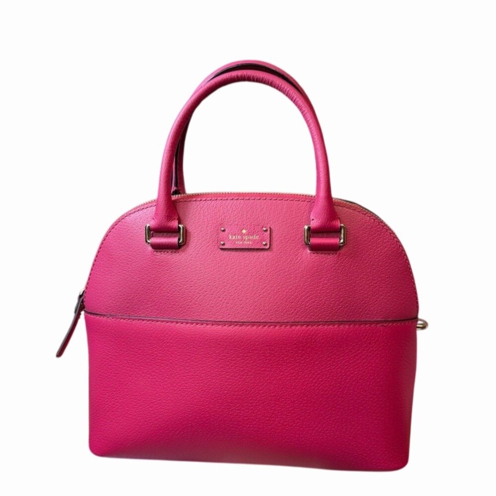 Kate Spade New York Satchel Bag Womens Hot Pink Dome Top Zip Crossbody Strap